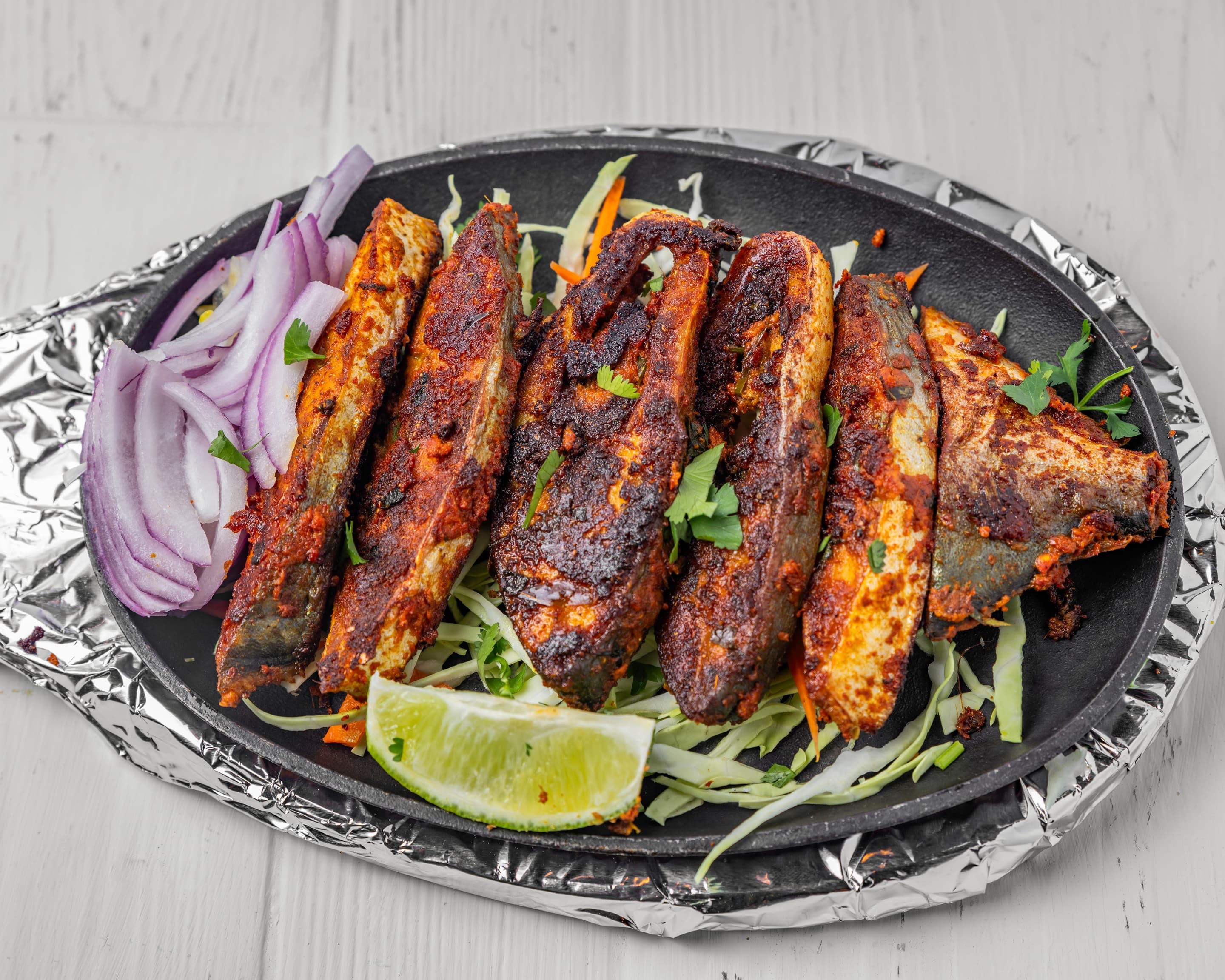 Grilled pomfret seafood